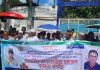 রেলওয়ের ভূমি রক্ষায় প্রধানমন্ত্রীর হস্তক্ষেপ কামনায় মানববন্ধন